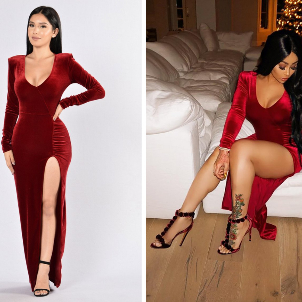 Love Sex Magic Velvet Dress - Wine